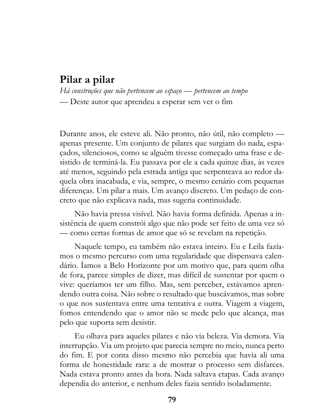Degustação da crônica Pilar a pilar - página 1